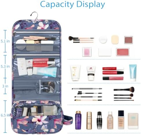 FINTIE Hanging Toiletry Bag Portable Travel Cosmetic Makeup Organizer - Image 5
