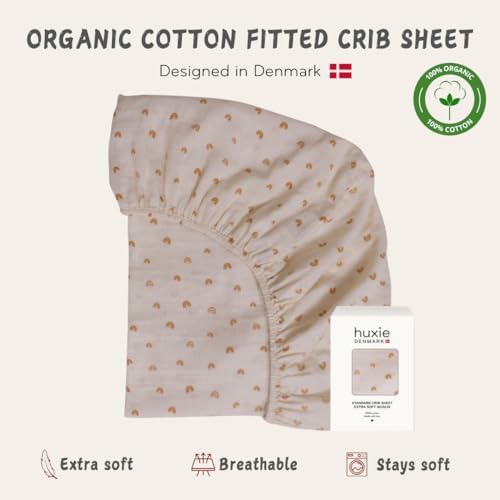 Crib Sheets, 100% Organic Cotton Muslin, Fitted 28"x52" Standard - Image 3