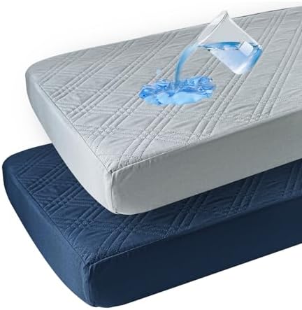 david's kids 2 Pack Waterproof Crib Mattress Protector, Fit Standard Crib and by davidskids