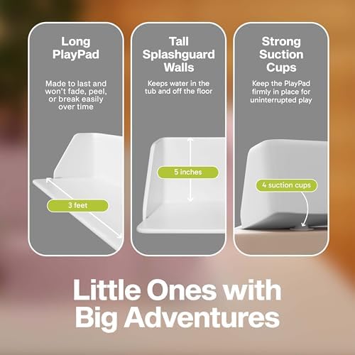 Little Splasher Original PlayPad, Bathtub Splash Guard Play Shelf - Image 5