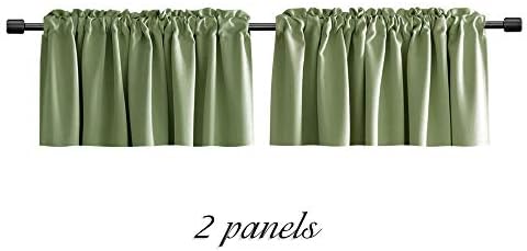 DONREN 2 PCS Sage Green Curtain Valances - Image 5