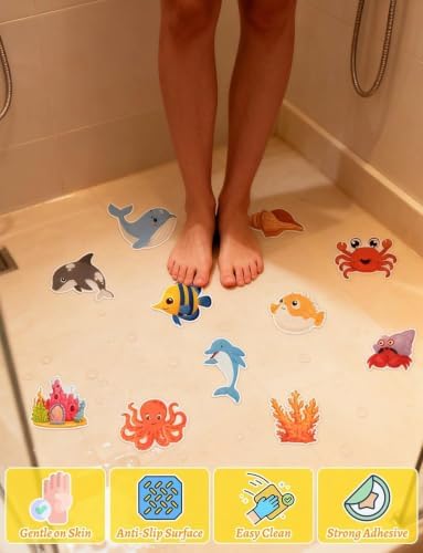 52Pcs Non Slip Bathtub Stickers, Cute Ocean Creature Stickers - Image 4