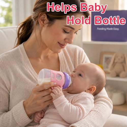 3 Pink Silicone Handles Fit for Lansinoh Anti-Colic 5 & 8oz PP Bottles - Image 5