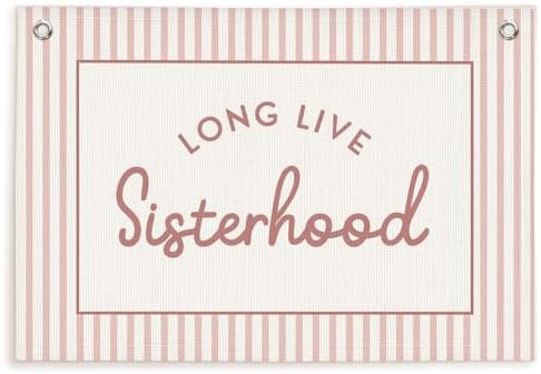 Lacama Girls Room Decor, Long Live Sisterhood Banner by Lacama