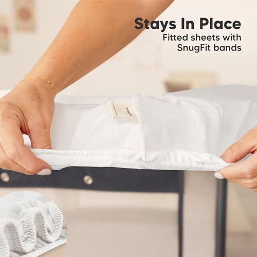 2 Pack and Play Sheets Waterproof Mini Crib Sheet Fitted 38x26 - Image 6
