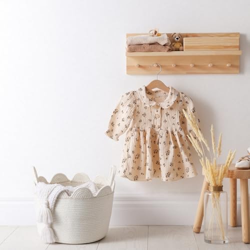 LemonRoad Round Woven Basket White - Image 3