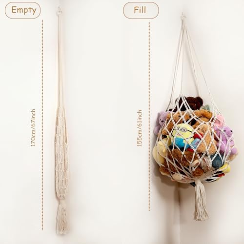 Amdermi Stuffed Animal Storage Hammock Corner Hanging Net Stuffy Animal Hammock - Image 7