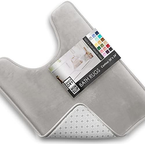 Clara Clark Bathroom Rugs, Velvet Memory Foam Bath Mat, Machine Washable Bath by ClaraClark