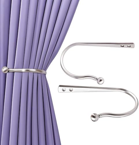 Mini Ball Curtain Holdbacks 2 Pack, Solid Zinc Alloy Wall Mounted Curtain by Mayrhyme