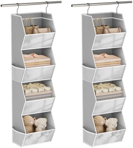 Wawocs 4 Shelf Hanging Closet Organizers and Storage by Wawocs