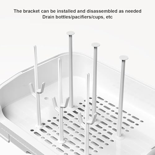 Baby Bottle Drying Rack with, Space Saving Storage Box - Image 6