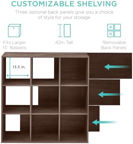 Best Choice Products 9-Cube Storage Organizer, 13.5in Shelf Opening, Display - Image 3