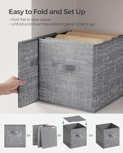 SONGMICS Storage Cubes, 13-Inch Foldable Closet Organizers - Image 6
