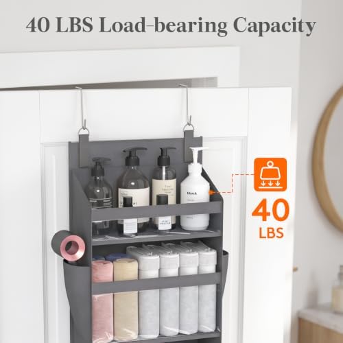 Lifewit 1 Pack Over the Door Organizer, Anti Tilt 40 lbs Load Behind Door - Image 5