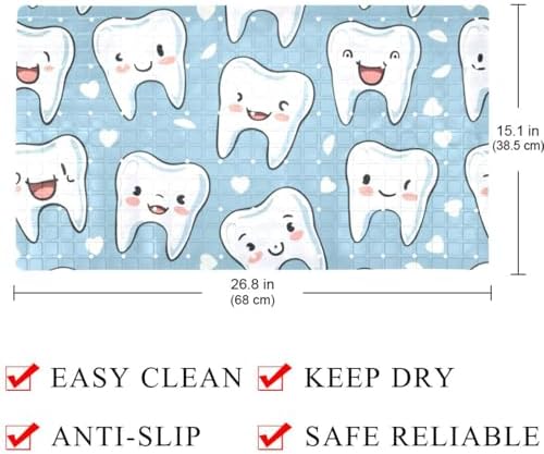 Shower Mat Non Slip, Teeth Pattern Anti Slip Bath Mat - Image 4
