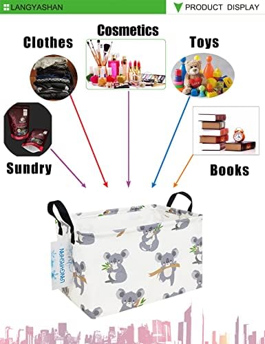 Rectangular Collapsible Gray Koala Storage Basket Nursery Toy Organizer - Image 5