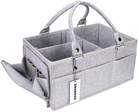 XUANGUO Large Baby Diaper Caddy Organizer, Felt Basket by XUANGUO