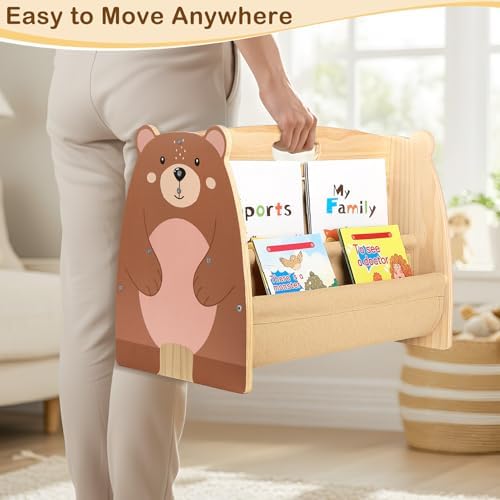 Toddler Bookshelf Double-Sided - Image 6