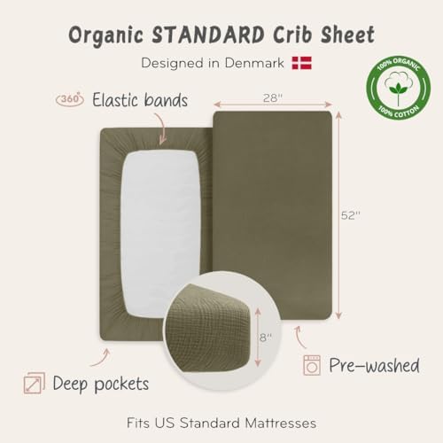 Crib Sheets, 100% Organic Cotton Muslin - Image 4