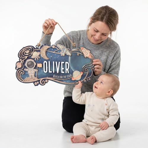 Custom Space Nursery Name Sign - Image 2