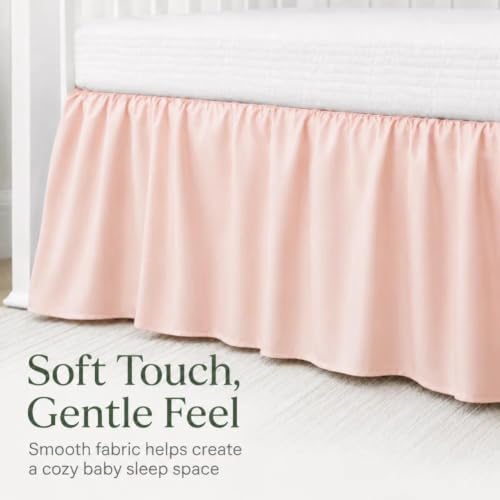Crib Skirt with Platform, Ruffled Wave Design Baby Bed Skirt - Image 6