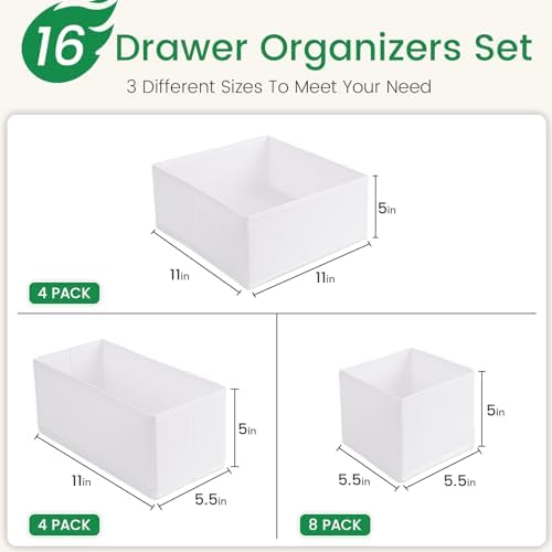 Criusia 16 Pack Underwear Drawer Organizer, Drawer Organizer Clothes, Foldable - Image 3