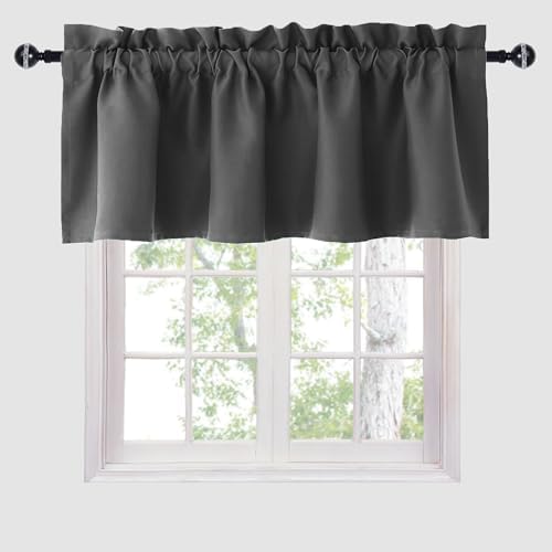 Hiasan Dark Grey Valance Curtains by Hiasan