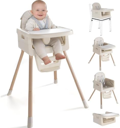 Baby High Chair for 6 Months+, Foldable High Chairs for Babies and Toddlers by Unknown