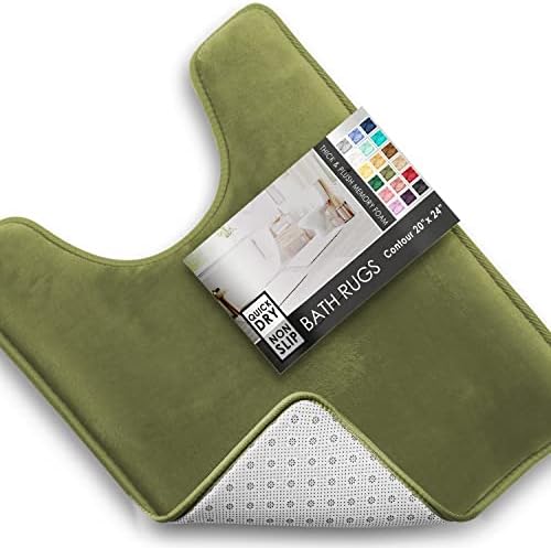 Clara Clark Bathroom Rugs, Velvet Memory Foam Bath Mat, Machine Washable Bath by ClaraClark