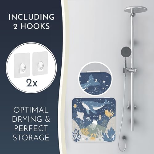 homerella Shower Mat Non Slip Anti Mold 21x21 & Bathtub Mat Non Slip 35x16 - Image 3