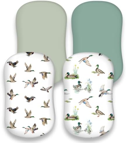 4 Pack Mallard Duck Baby Bassinet Sheets Neutral Unisex Breathable Fitted - Image 7