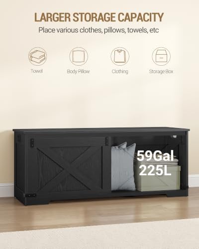 Hzuaneri 47" Storage Bench, Lift Top, 225L/59Gal Storage Chest - Image 5