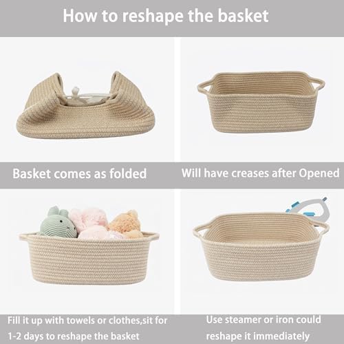 XUANGUO Medium Woven Cotton Rope Storage Basket - Image 7