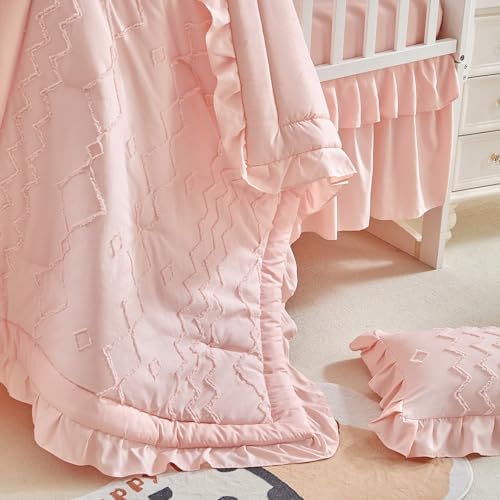 AIKASY The Ruffled Shabby Crib Bedding Set - Image 6