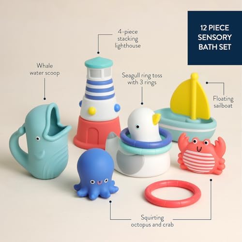 Itzy Ritzy Bathtime Gift Set, 12-Piece Baby Bath Toys, 6+ Months - Image 4