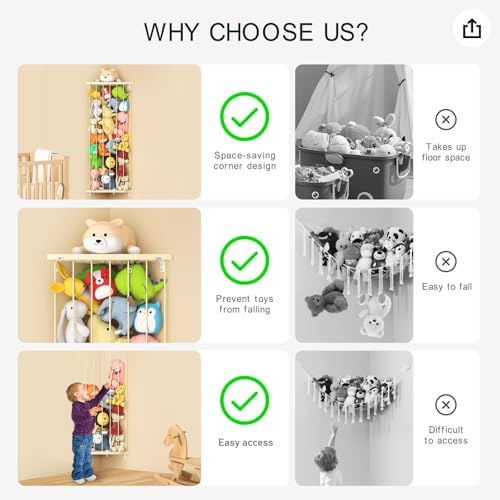 Stuffed Animal Storage Toy Organizer - Image 3