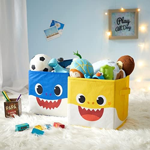 Idea Nuova Baby Shark Collapsible Storage Cubes, Baby Shark Blue/Yellow by IdeaNuovaCharacterShop