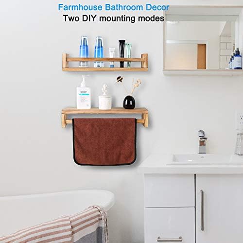 JORIKCHUO Nursery Book Shelves, Kitchen Spice Rack, or Rustic Wall Mounted - Image 4