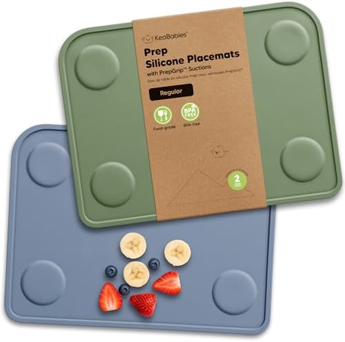 KeaBabies 2pk Silicone Placemats by KeaBabies