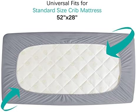 2 Pack Crib Mattress Protector Waterproof Sheets Fitted 52” x 28” - Image 5