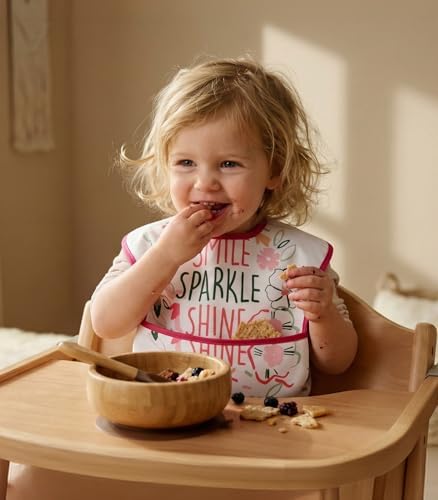3 Pack Waterproof Baby Bibs for Eating, Mess Proof Feeding Bib - Image 2