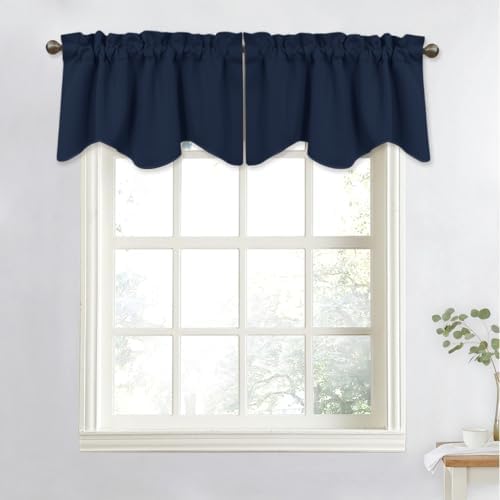 NICETOWN Navy Valance for Window by NICETOWN