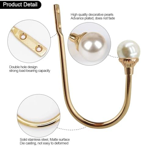 COCIVIVRE 4 Pack Curtain Holdbacks Wall Mounted Curtain Tiebacks Hooks Plastic - Image 4