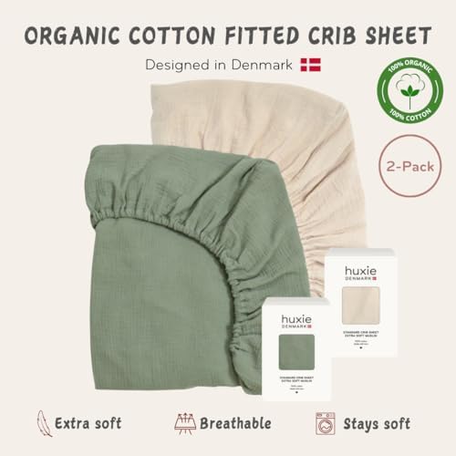 Crib Sheets, 100% Organic Cotton Muslin - Image 3