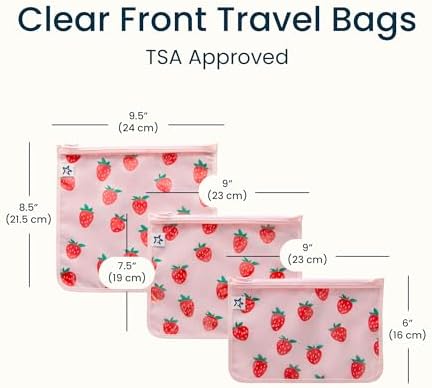 Tiny Twinkle Diaper Bag Organizing Pouches|3 Pack Mess-Proof Clear Front Travel - Image 4