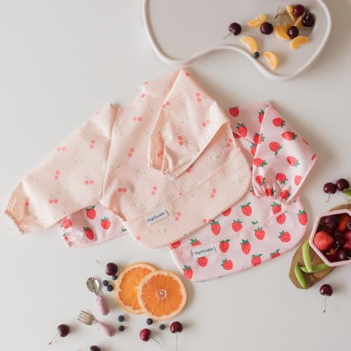 Tiny Twinkle Long Sleeve Bib for Babies&Toddlers|2-Pack Waterproof Smock Bib - Image 5