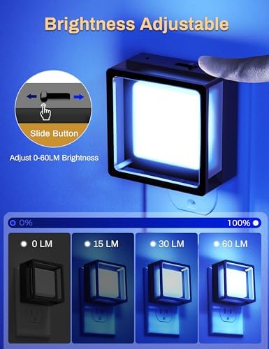 DORESshop Blue Night Light, Night Lights Plug Into Wall - Image 2