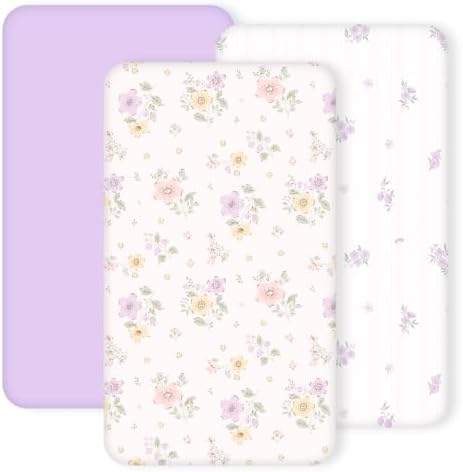 3 Pack Stretchy Bassinet Sheets 20" x 33" Compatible by Haleeone