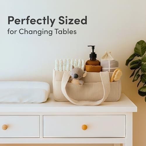 PUTSKA Baby Diaper Caddy Organizer, Nursery Basket - Image 4