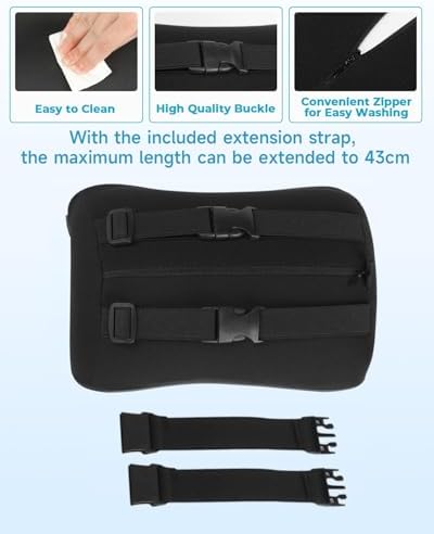 Aukee Car Headrest Pillow with Genuine Leather Cover Memory Foam Neck Cushion - Image 4